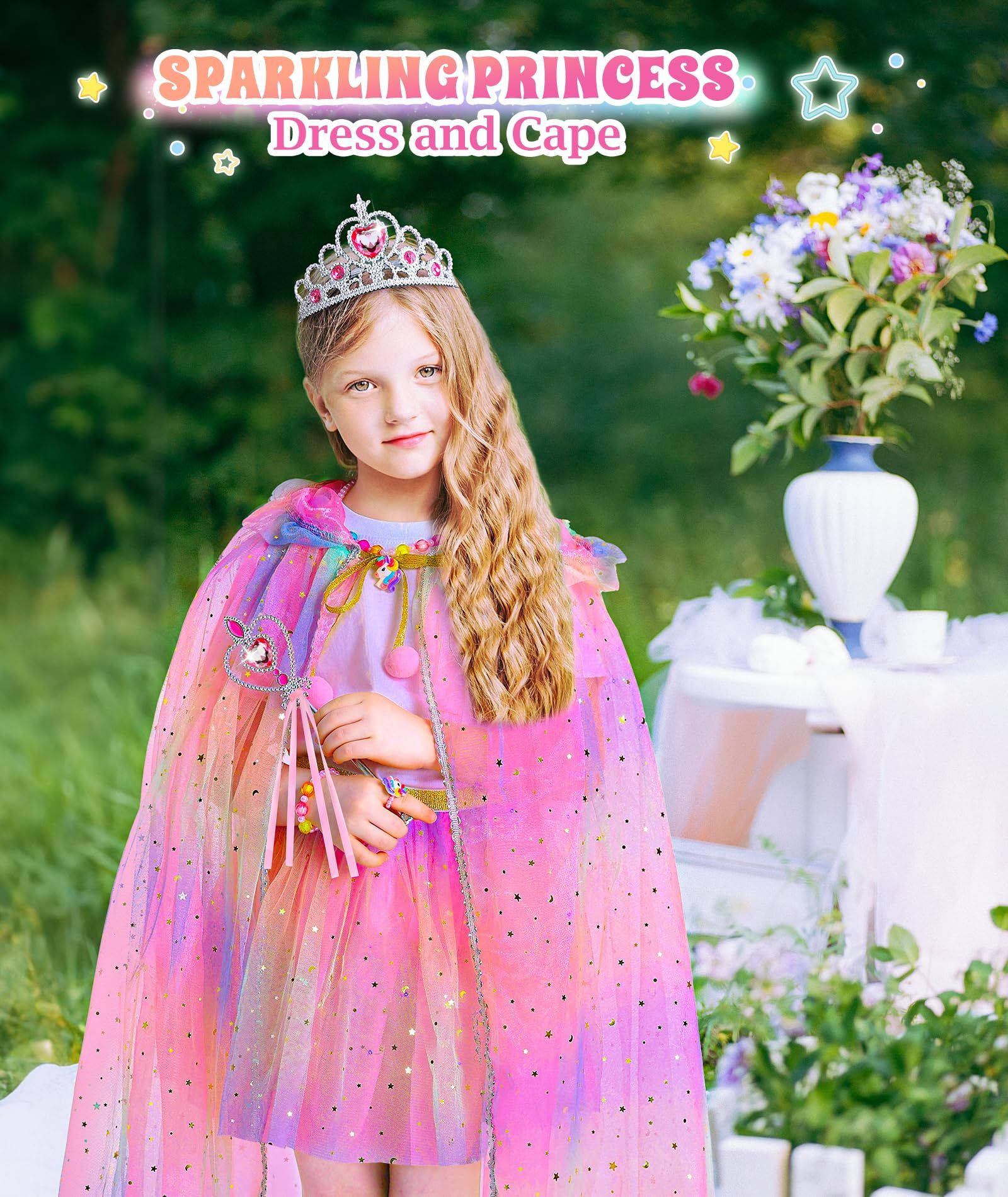 Girls Princess Role Play Set for Birthday Parties view 5