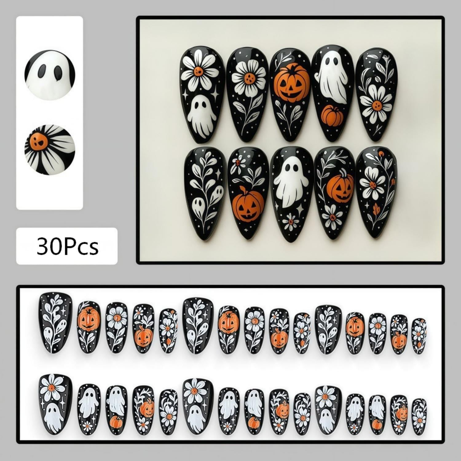 30Pcs Press-On Nails for Halloween view 2