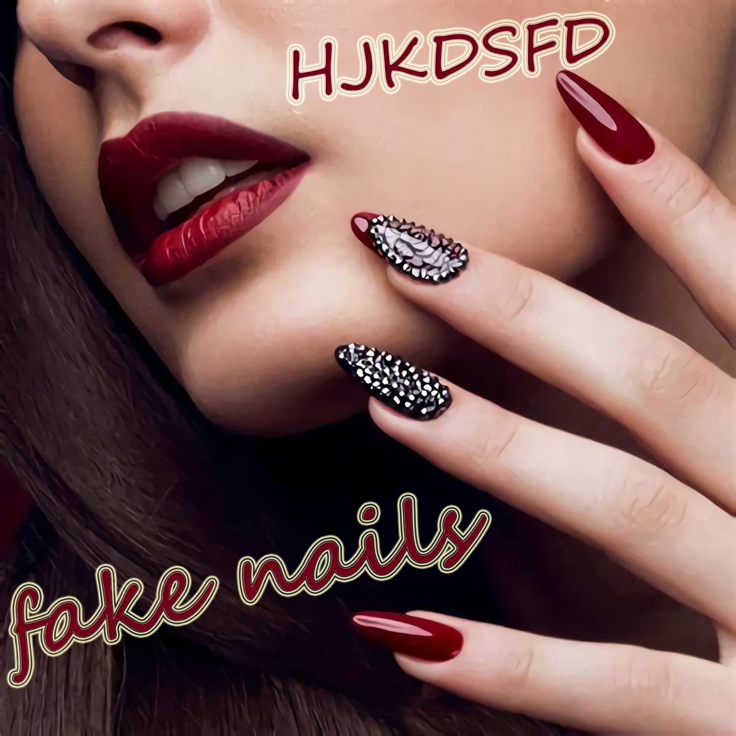24pcsSpooky Nightmare Fake Nails for Halloween Parties & Themed Events (Black) view 7