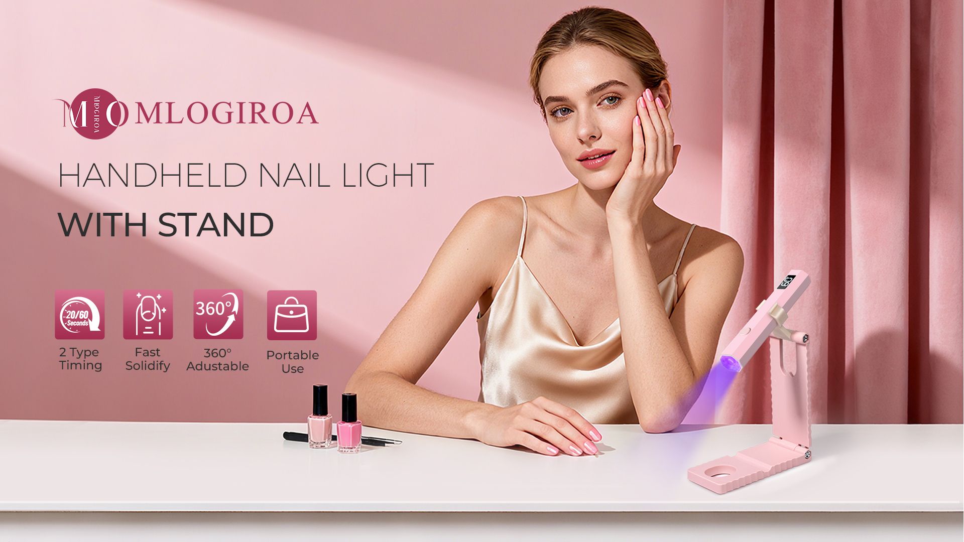 Portable UV Nail Lamp for At-Home Gel Polish Curing view 7