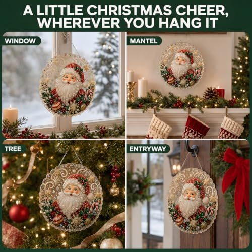 DIY Christmas Diamond Art Hanging Decoration for Festive Home & Party Decor (red) view 5