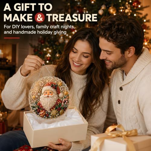 DIY Christmas Diamond Art Hanging Decoration for Festive Home & Party Decor (red) view 7