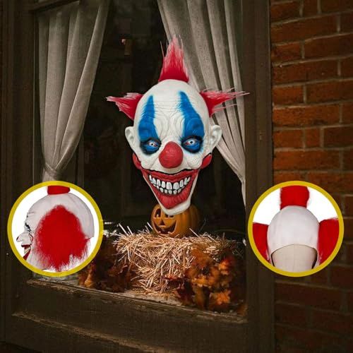 Scary Clown Mask for Halloween Costume Parties view 2