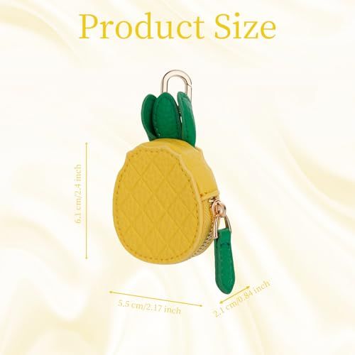 Cute Fruit Zipper Pouch Keychain Charm for Backpacks view 2