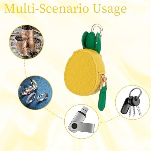 Cute Fruit Zipper Pouch Keychain Charm for Backpacks view 3