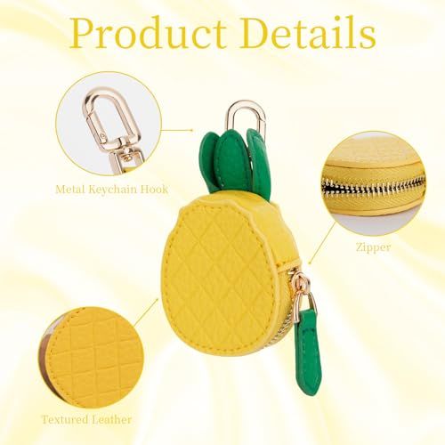 Cute Fruit Zipper Pouch Keychain Charm for Backpacks view 4