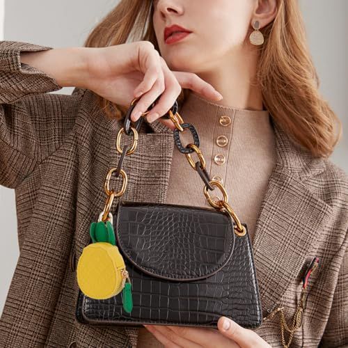Cute Fruit Zipper Pouch Keychain Charm for Backpacks view 6
