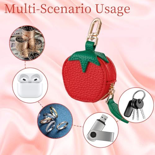 Cute Fruit Coin Pouch Keychain Charm for Backpacks view 3