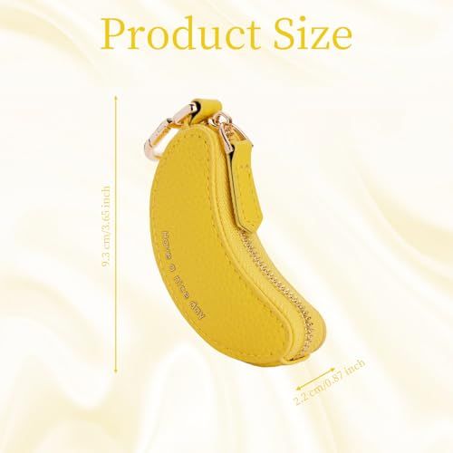 Mini Banana Keychain Coin Purse – Cute Portable Pouch for Backpacks view 2