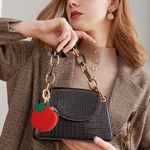 Cute Fruit Shaped Coin Purse Keychain for Backpacks view 5