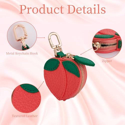 Cute Peach Purse Keychain view 4