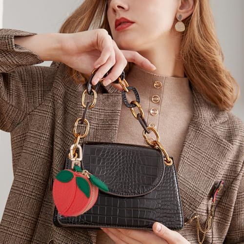 Cute Peach Purse Keychain view 5