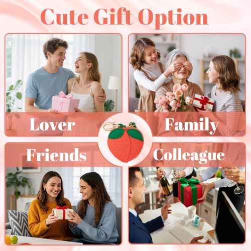 Cute Peach Purse Keychain view 6