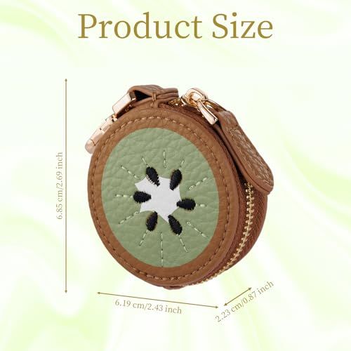 Kiwi Shaped Mini Coin Pouch Keychain view 2