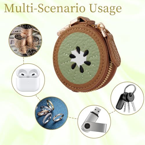 Kiwi Shaped Mini Coin Pouch Keychain view 3