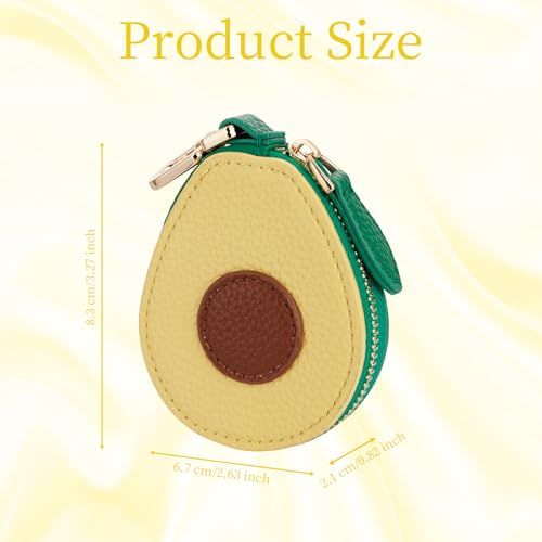 Adorable Avocado Coin Pouch Keychain - Cute Accessory for Backpacks view 2