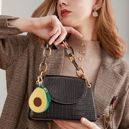 Adorable Avocado Coin Pouch Keychain - Cute Accessory for Backpacks view 5
