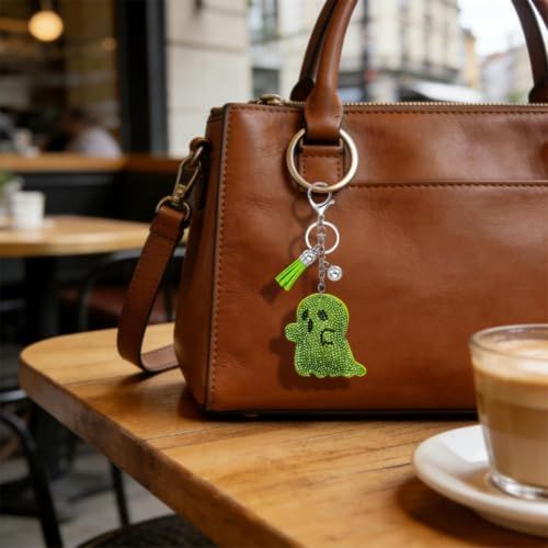 Sparkly Ghost Keychain for Backpacks view 4