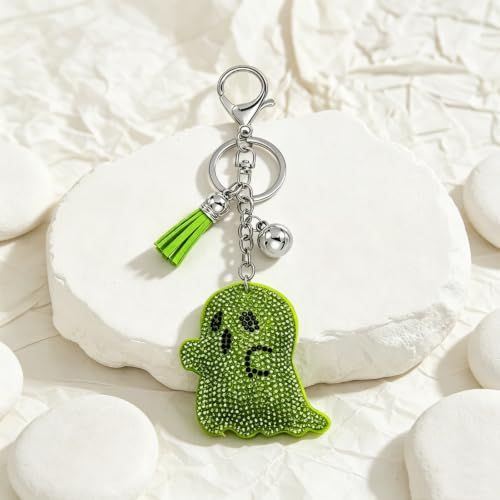 Sparkly Ghost Keychain for Backpacks view 6