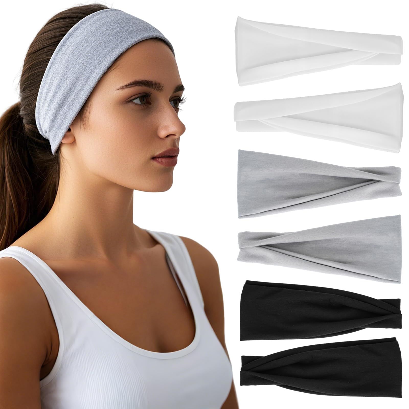 6pcsVersatile Non-slip Headbands for Sports