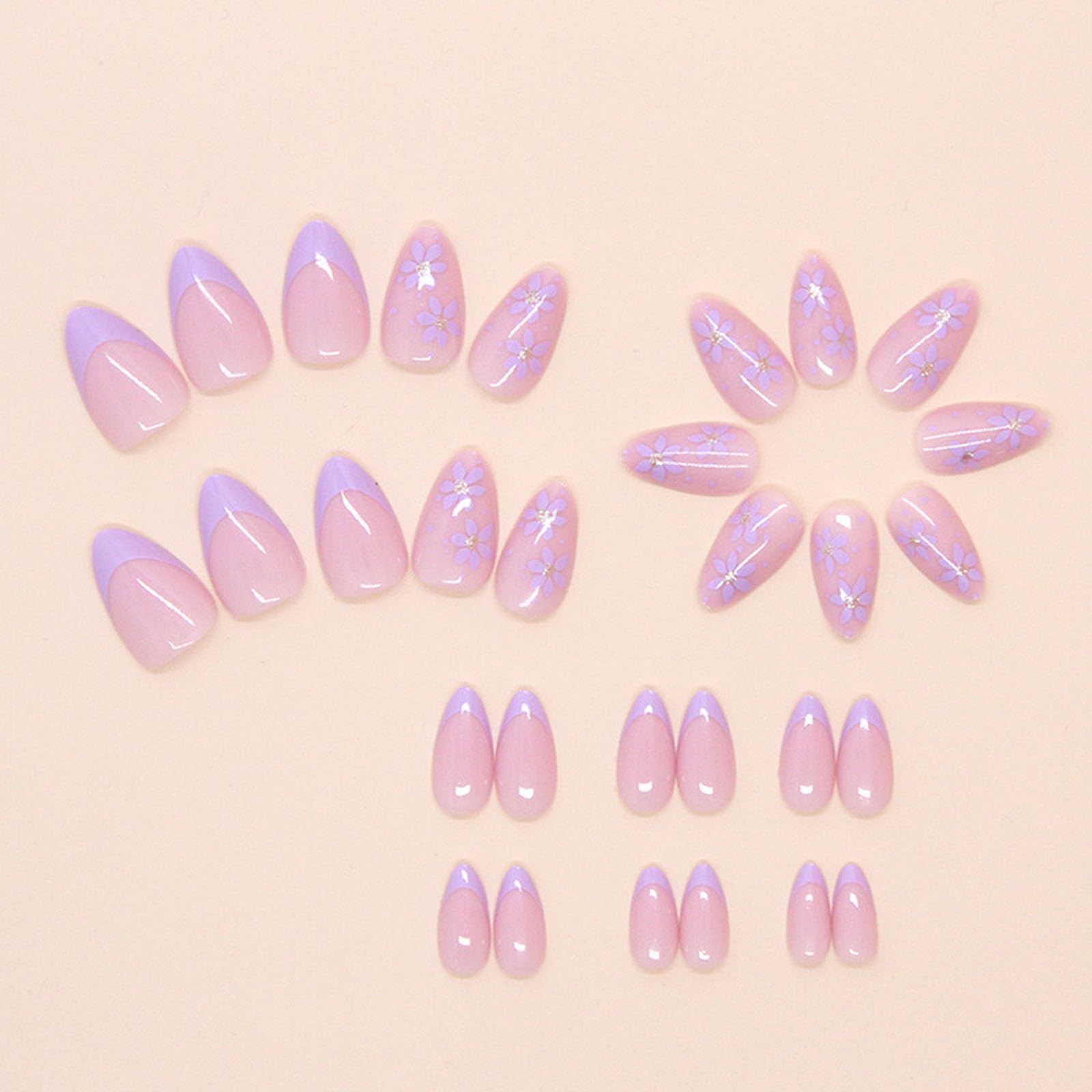 24pcsReusable Fake Nails For Daily Wear view 2