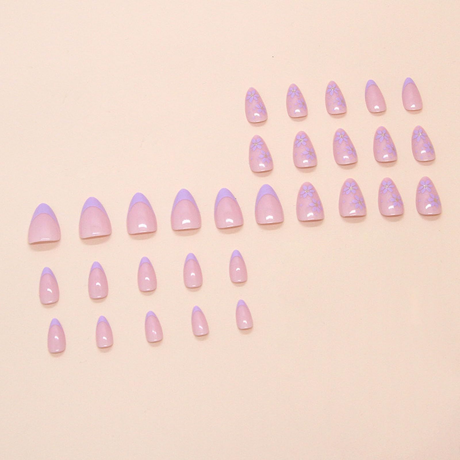 24pcsReusable Fake Nails For Daily Wear view 4