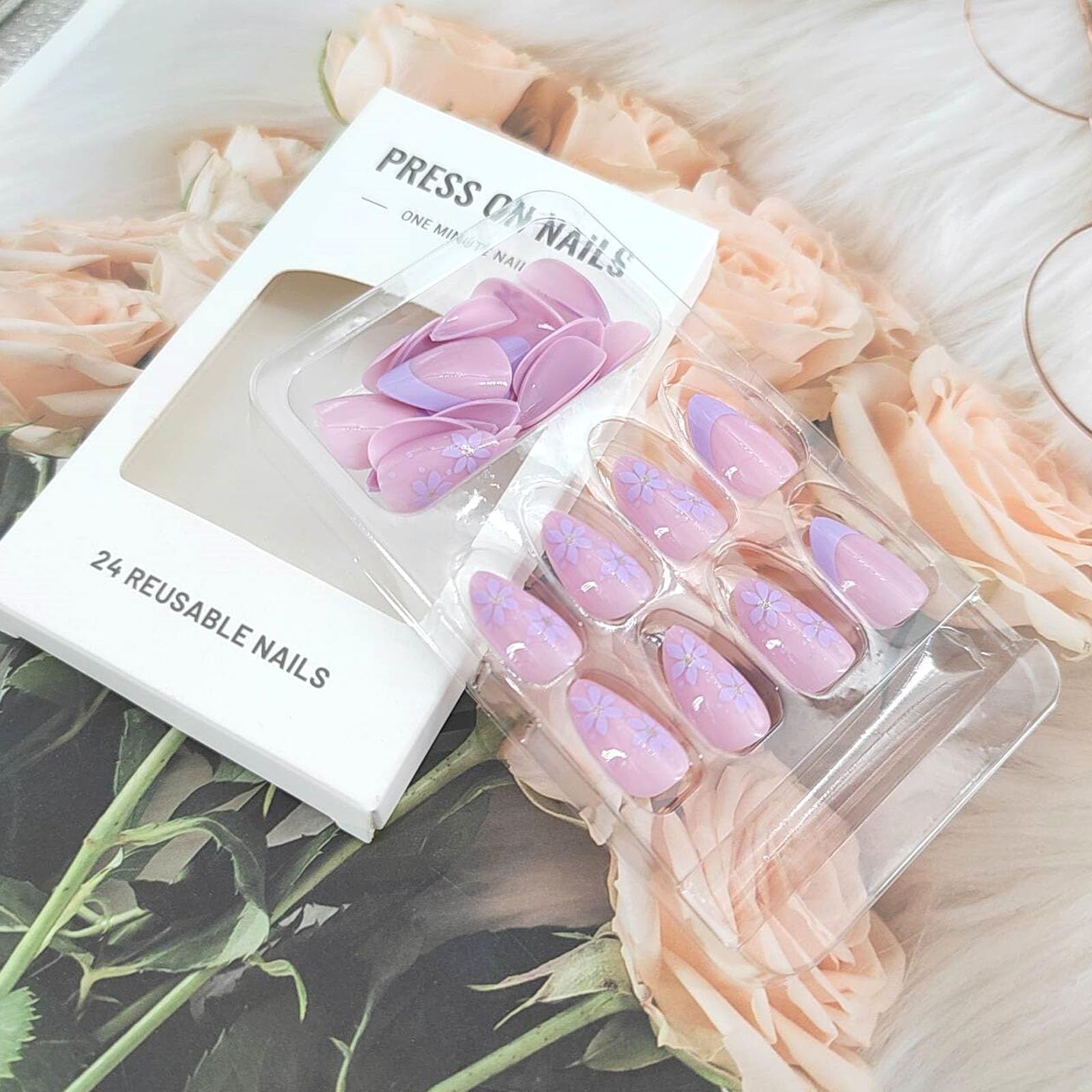 24pcsReusable Fake Nails For Daily Wear view 6