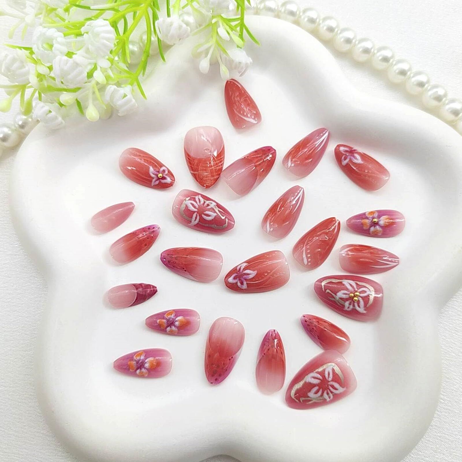 24pcsGorgeous Press-On Nails for Everyday view 3