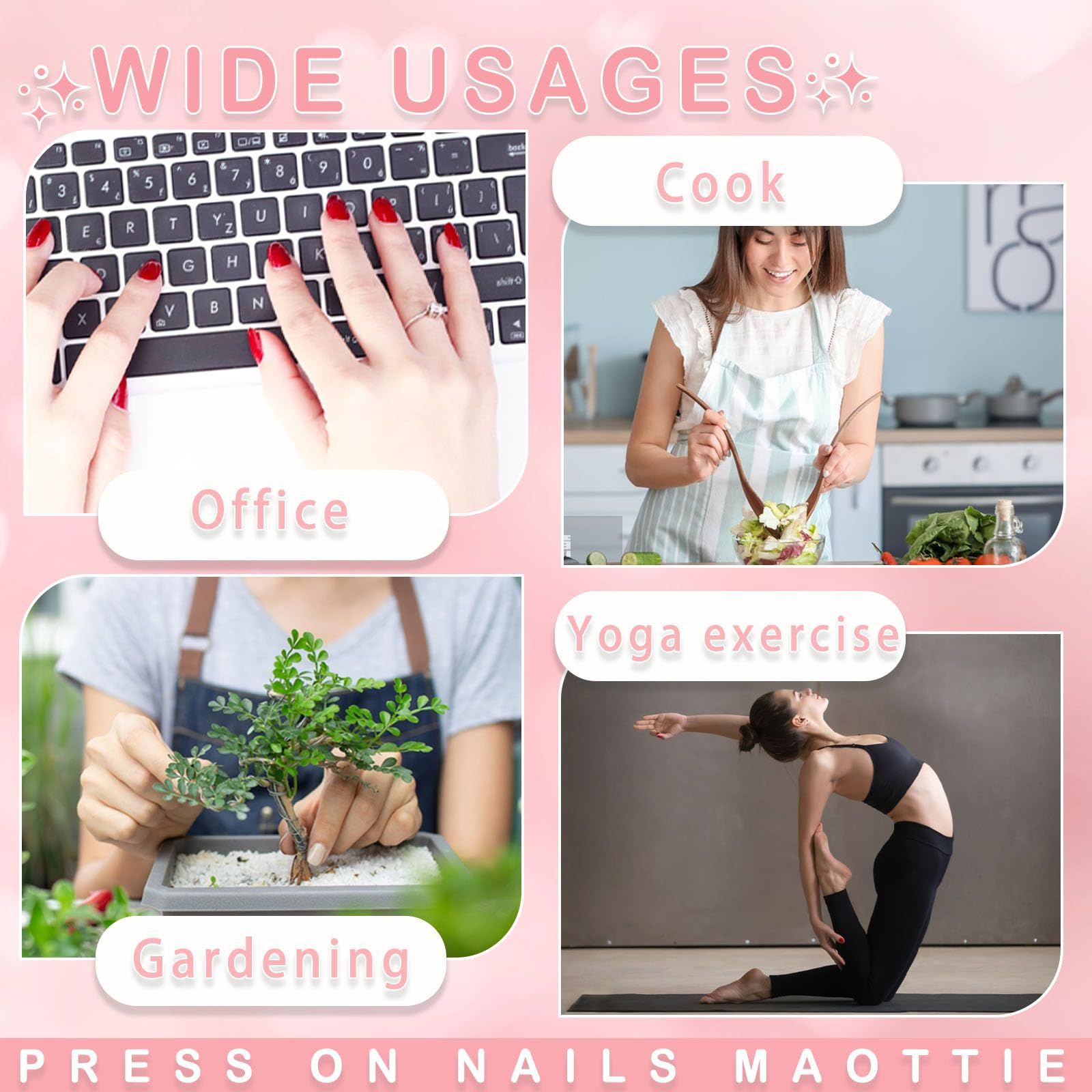 24pcsGorgeous Press-On Nails for Everyday view 7