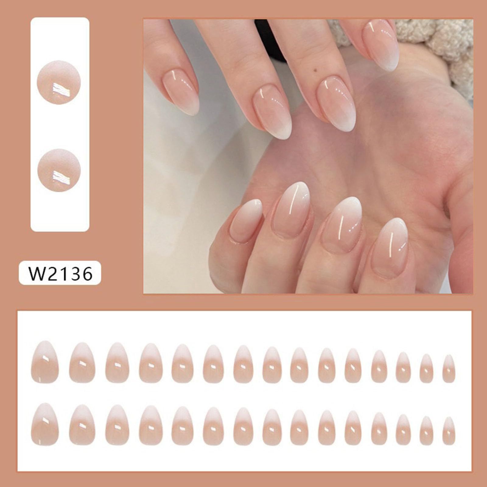 24pcsPress-on Nails for Salon-Worthy Manicures at Daily Events view 4