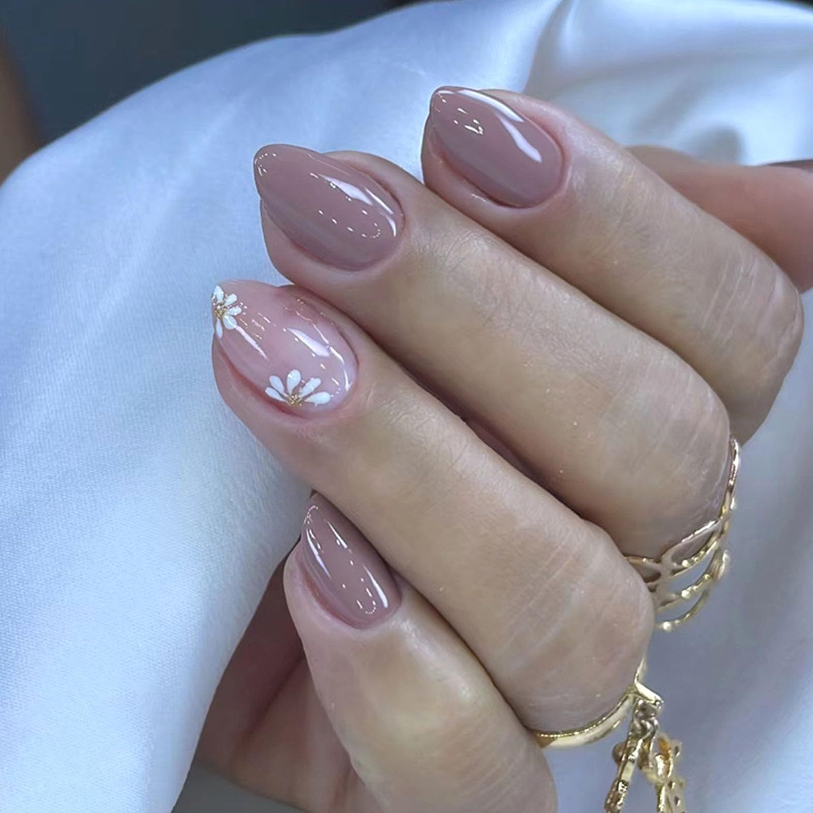24pcsGlossy Press-On Nails for Everyday Wear