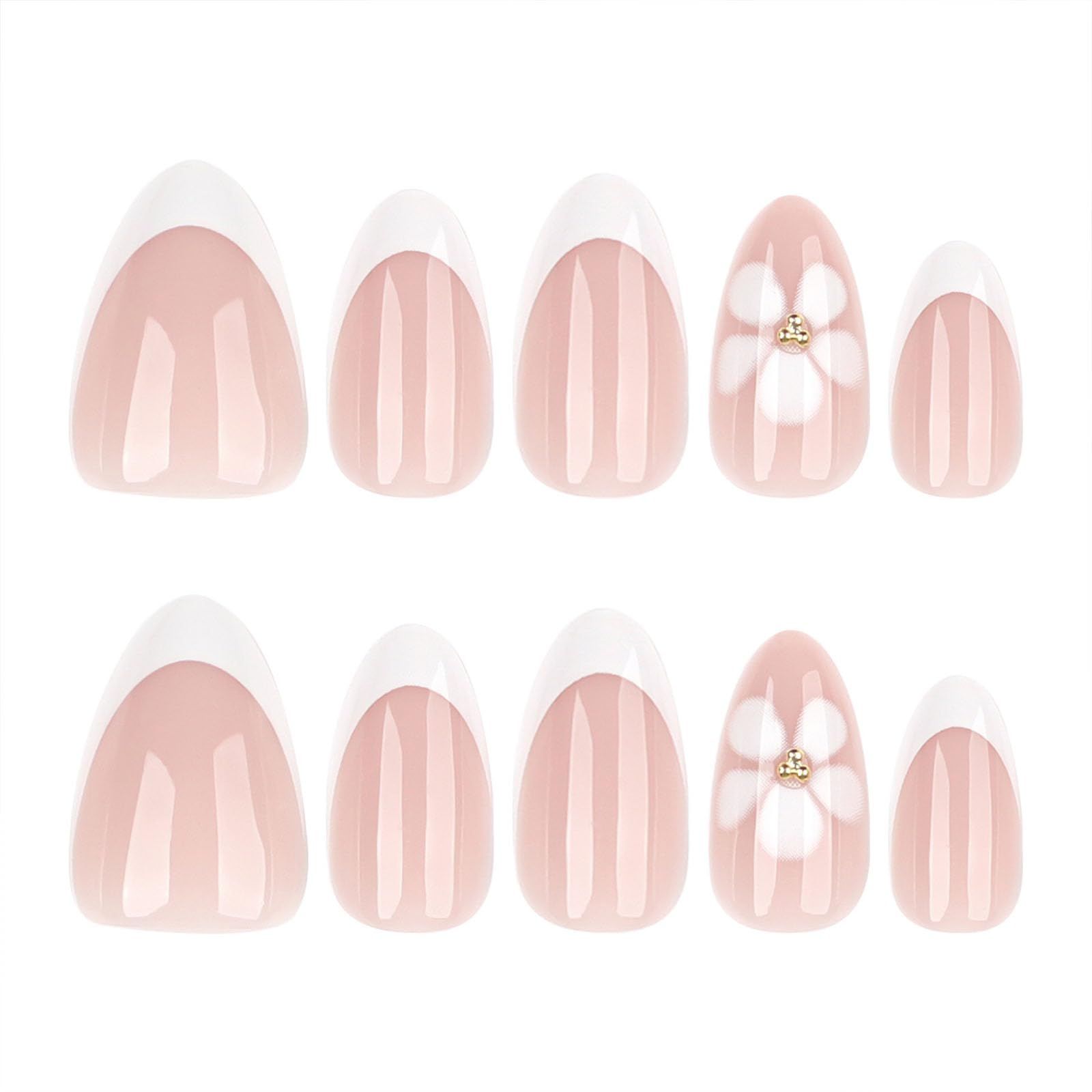 24pcsElegant Almond Fake Nails view 5
