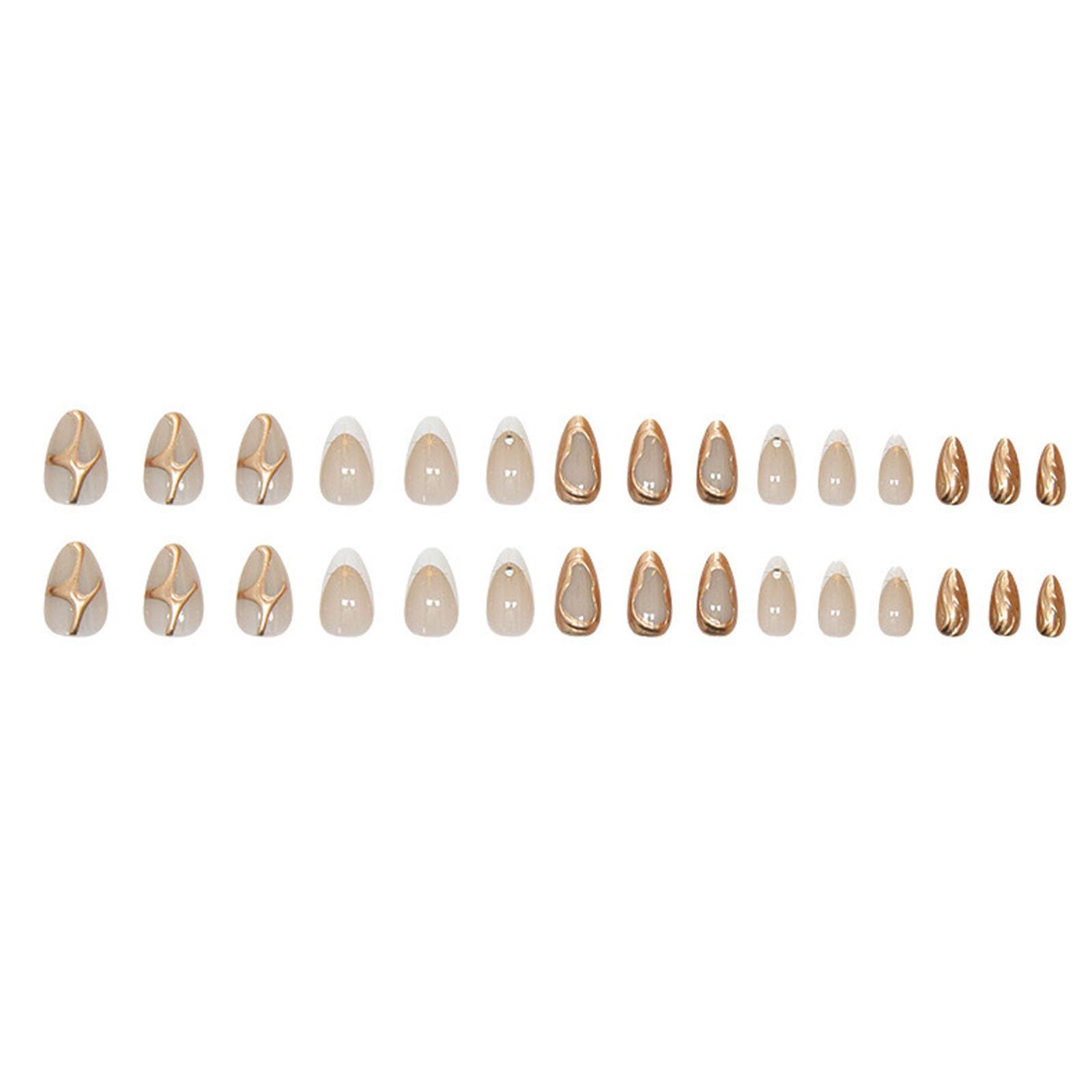 24pcsLuxury Almond Press-On Nails For Women view 4
