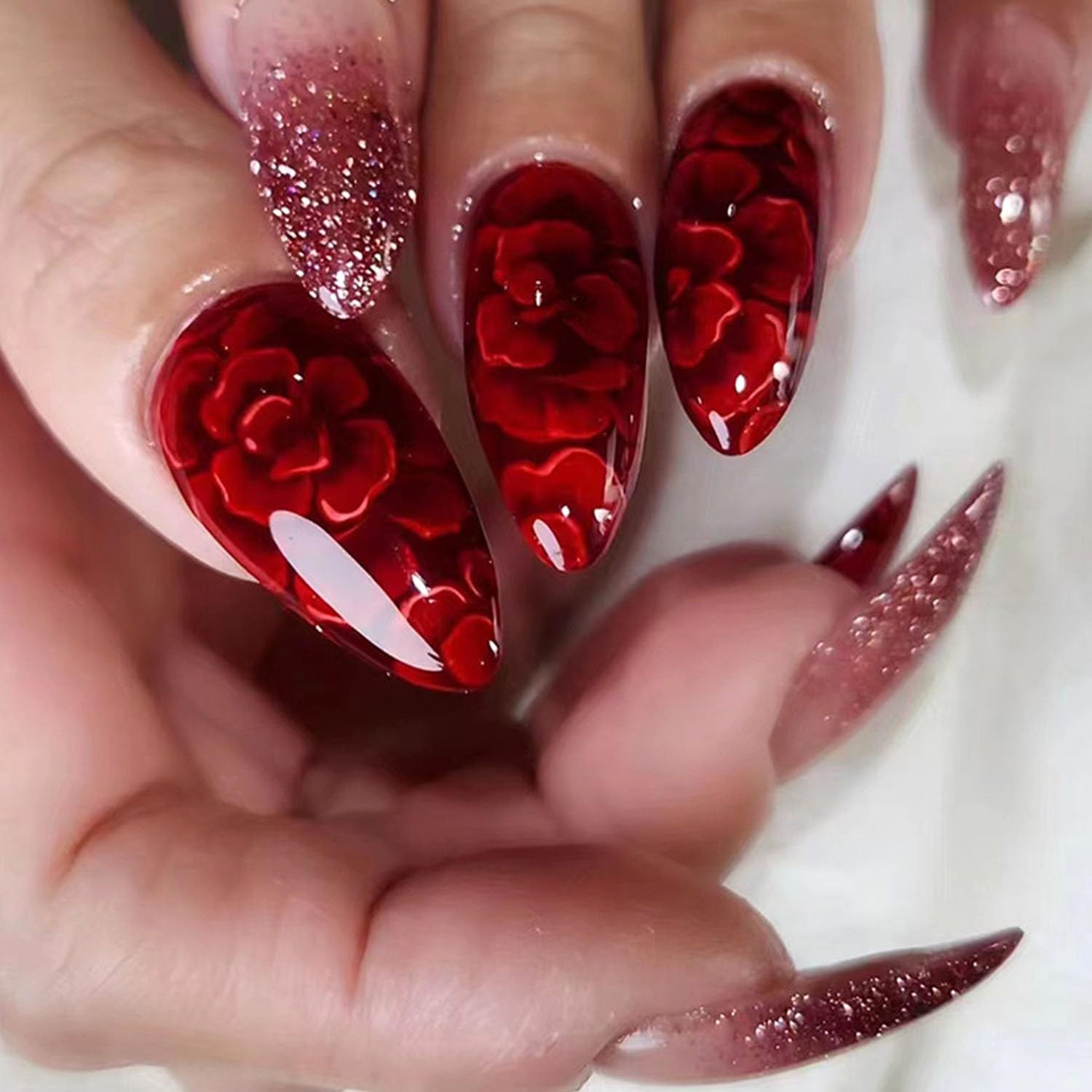 24pcsLuxury Press-On Nails for Weddings