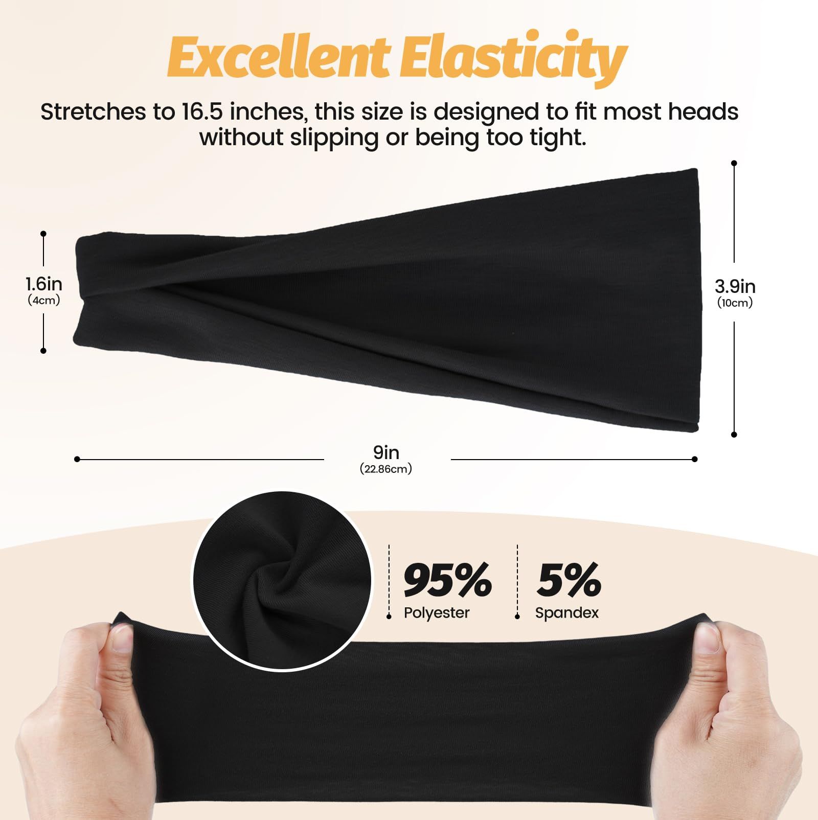 6pcsVersatile Stretch Headbands for Sports view 2
