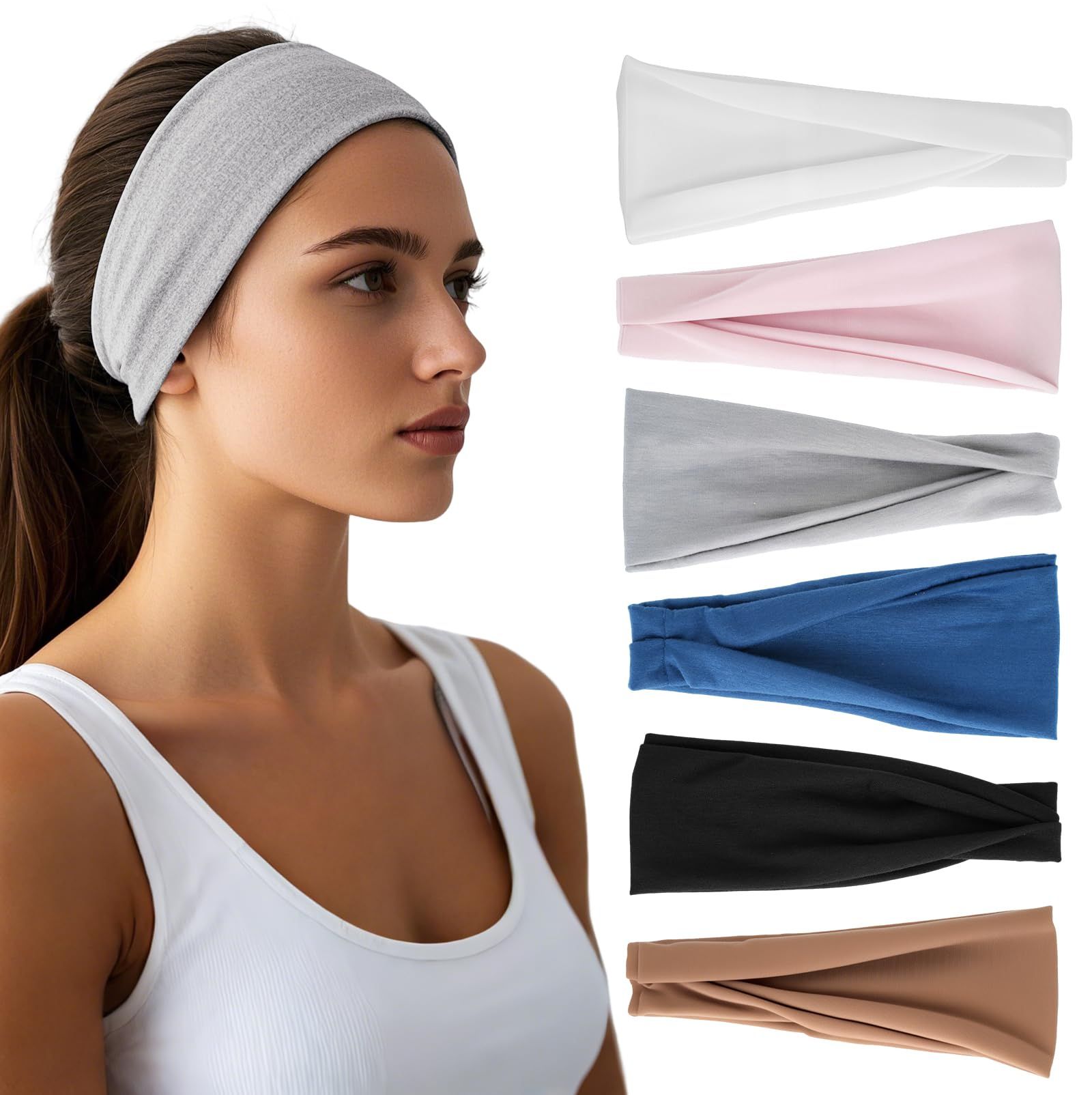 6pcsVersatile Stretch Headbands for Yoga