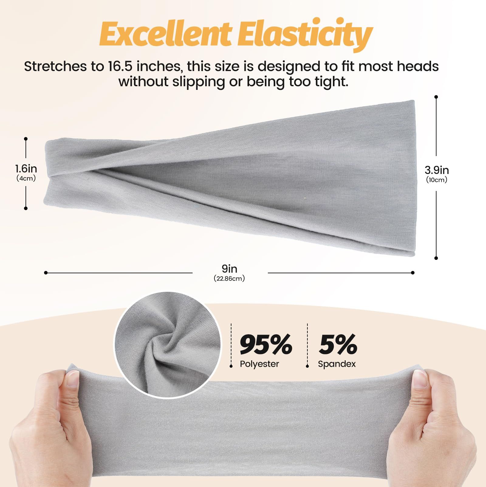 6pcsVersatile Stretch Headbands for Yoga view 2