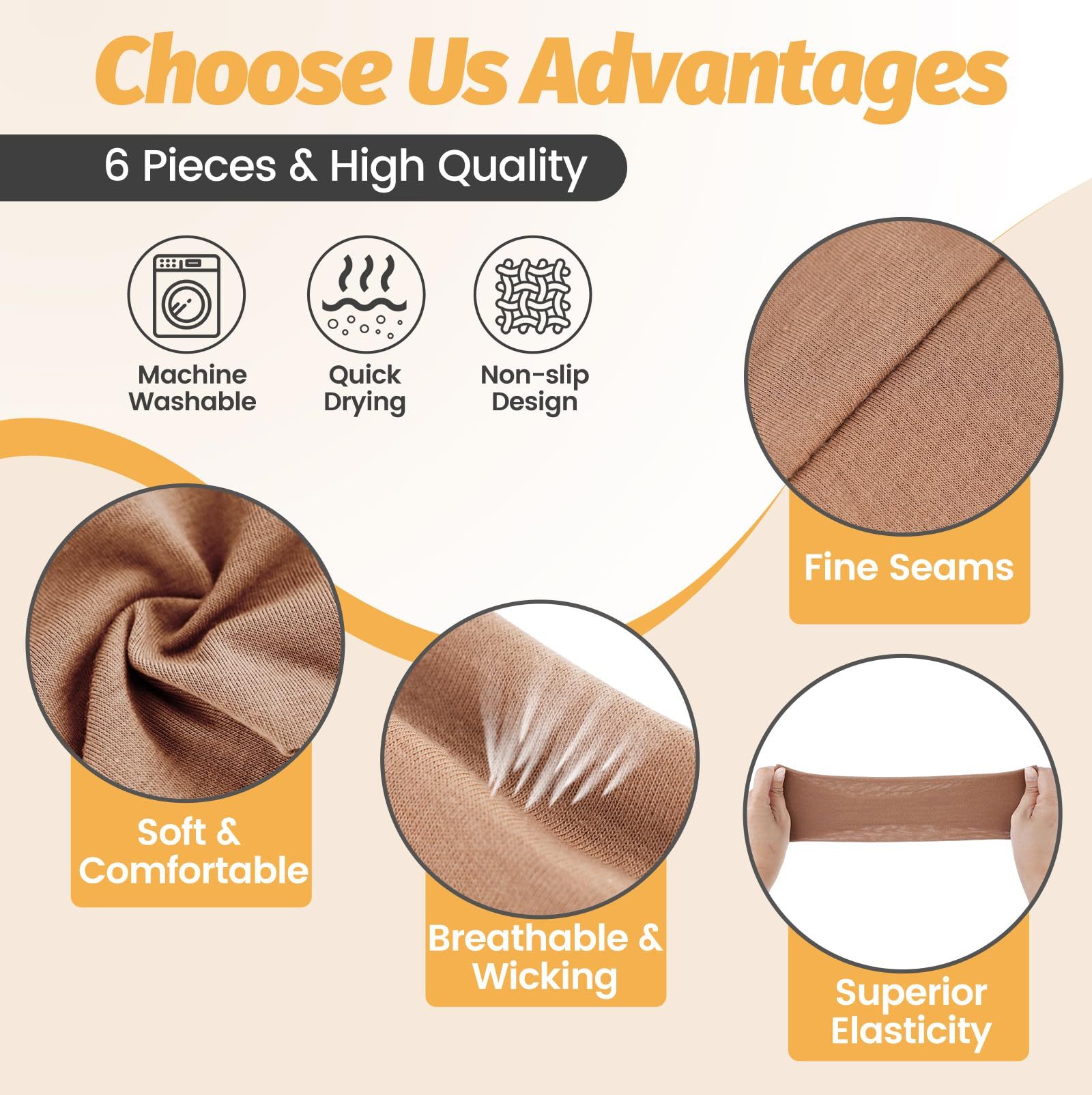 6pcsVersatile Stretch Headbands for Yoga view 3
