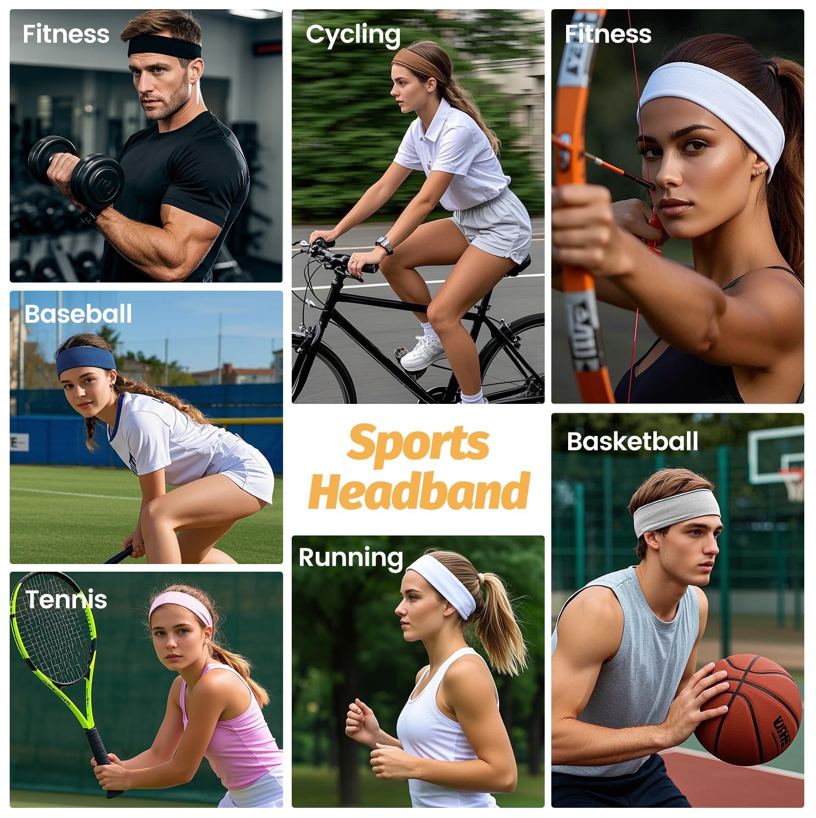 6pcsVersatile Stretch Headbands for Yoga view 6