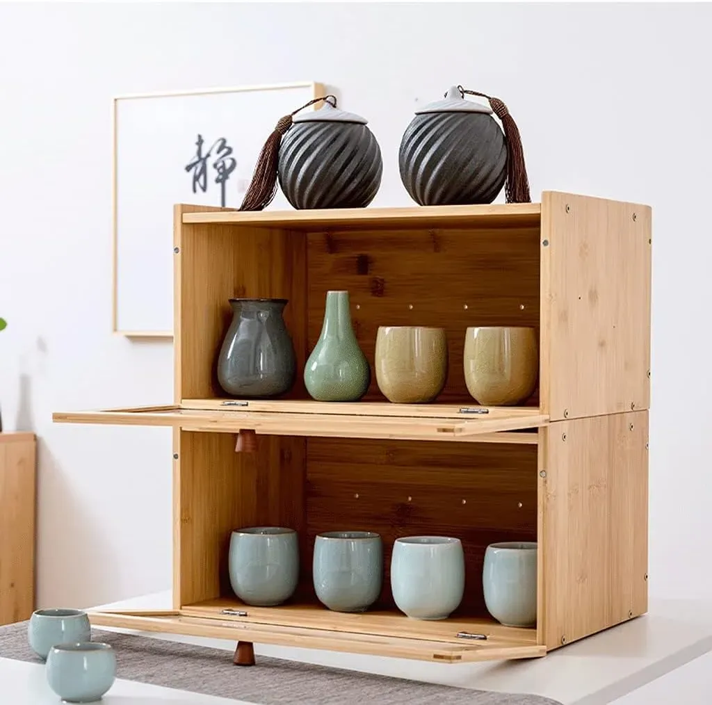 CARLA HOME Bamboo Bread Box, Kitchen Countertop Storage, Window Bread Holder view 8
