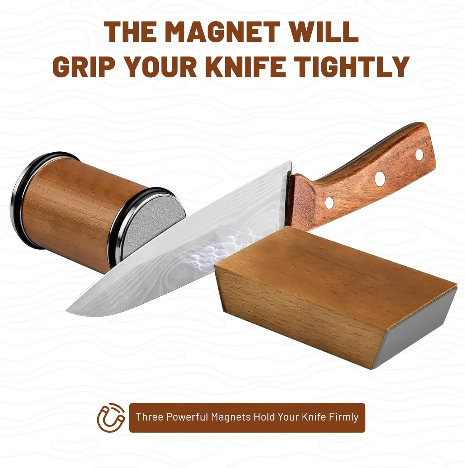 CARLA HOME Rolling Knife Sharpener - Brown - 15° & 20° Angle - Kitchen view 5