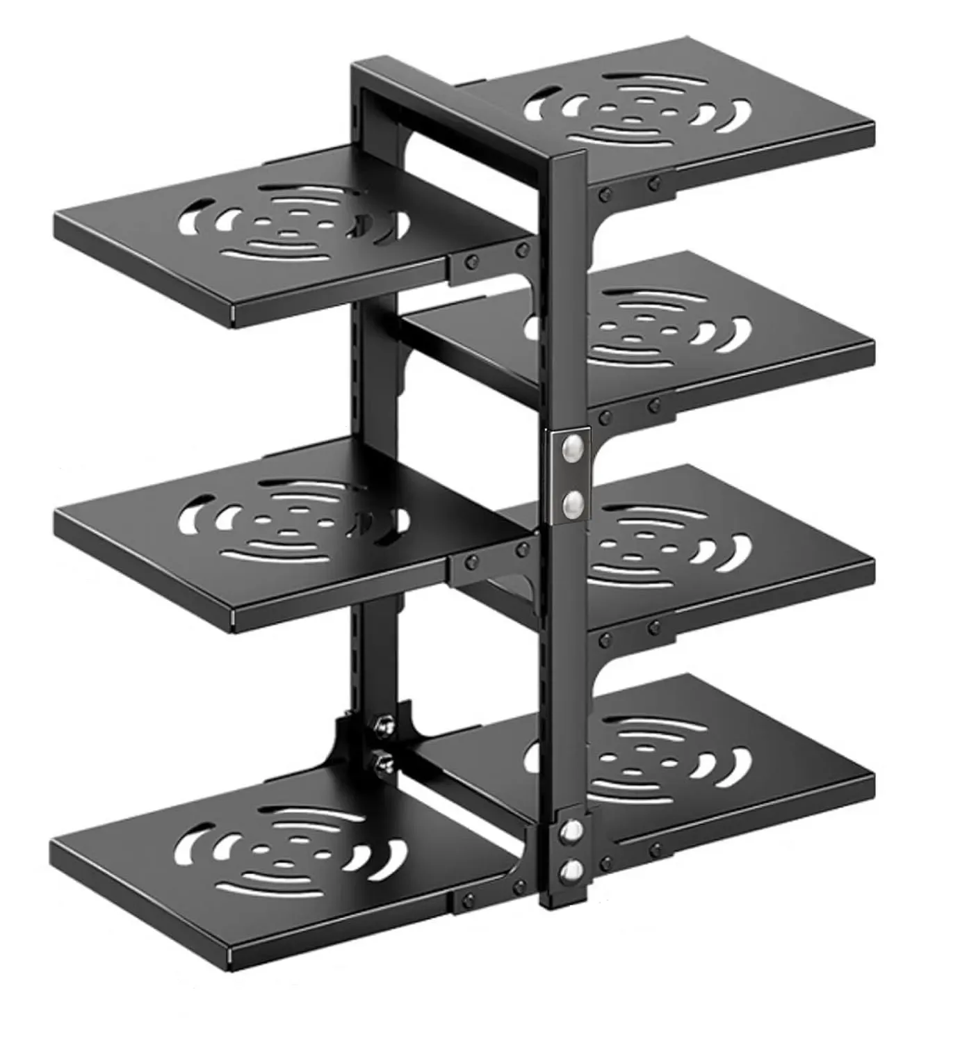 CARLA HOME Black 7 Tier Pan Organiser Rack - Heavy Duty - Adjustable - Pan view 9