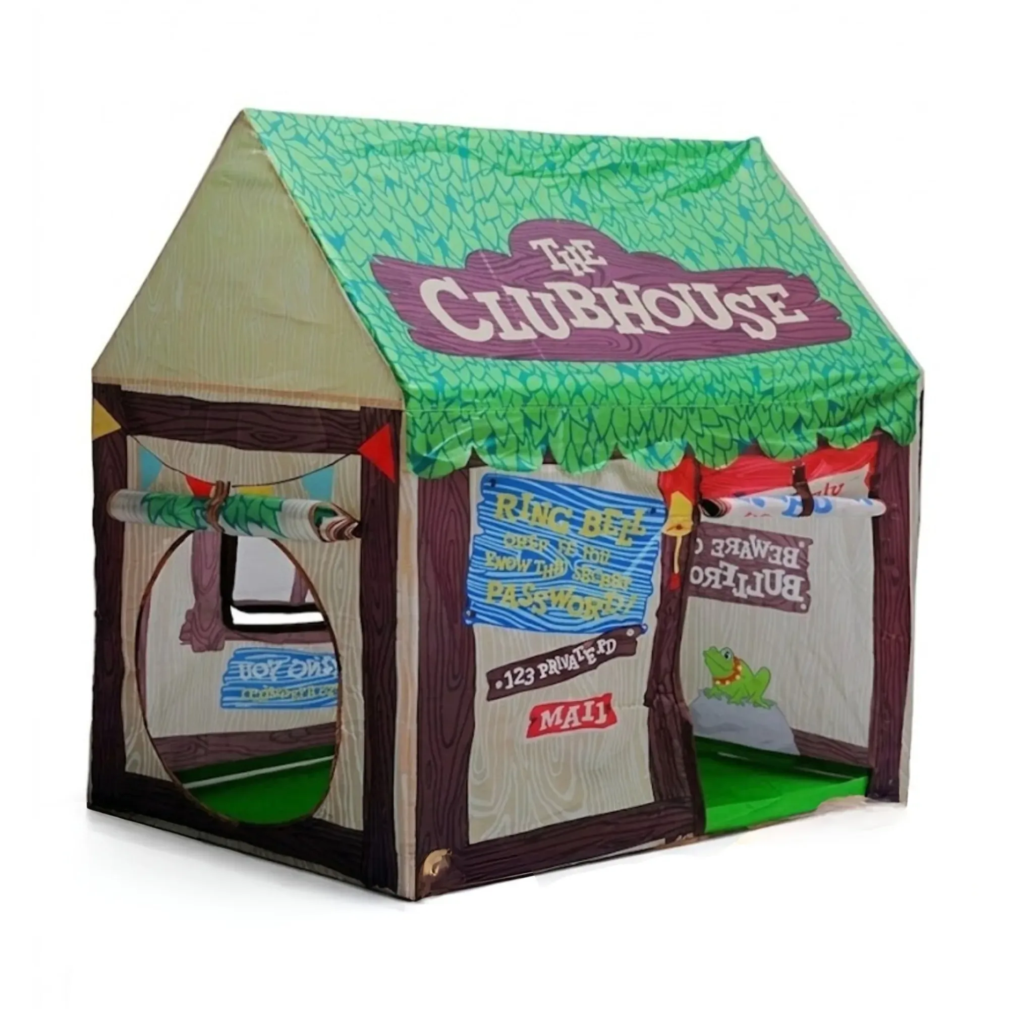 CARLA HOME Kids Clubhouse Play Tent - Green - Outdoor Play Equipment Play