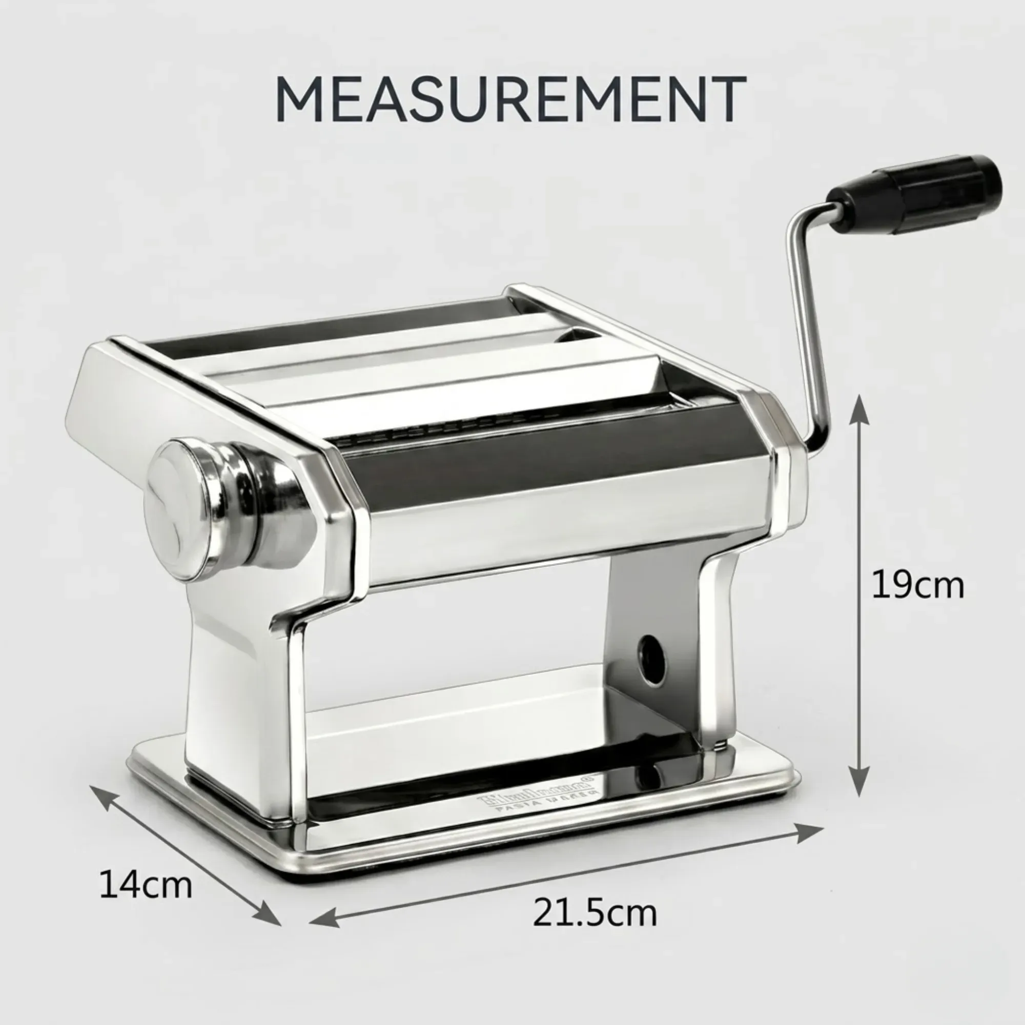 CARLA HOME Pasta Maker Machine - Hand Crank Noodle Maker - Grey - Kitchen view 3