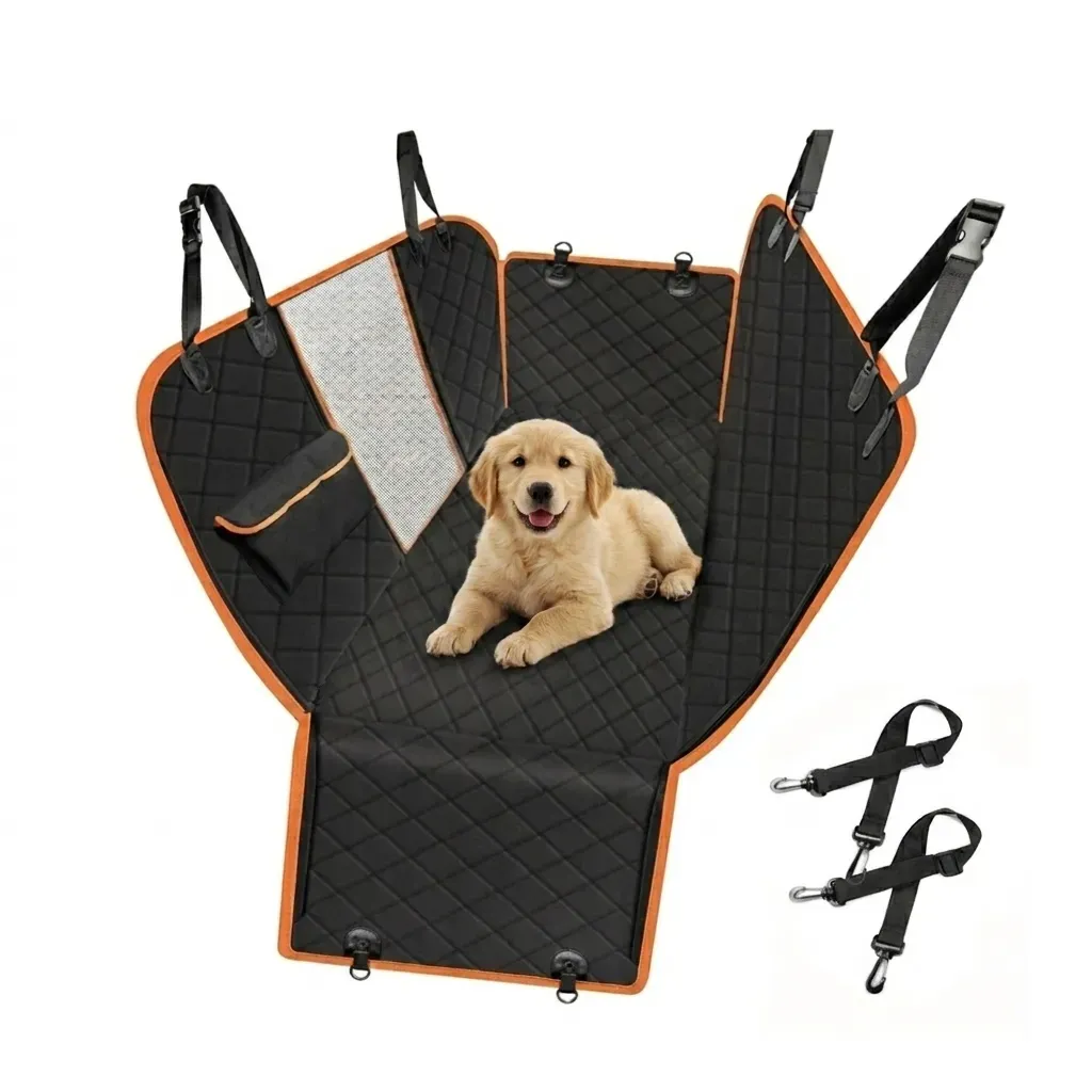 CARLA HOME Waterproof Dog Car Seat Cover Hammock - Black - Nylon - Dog Set Cover