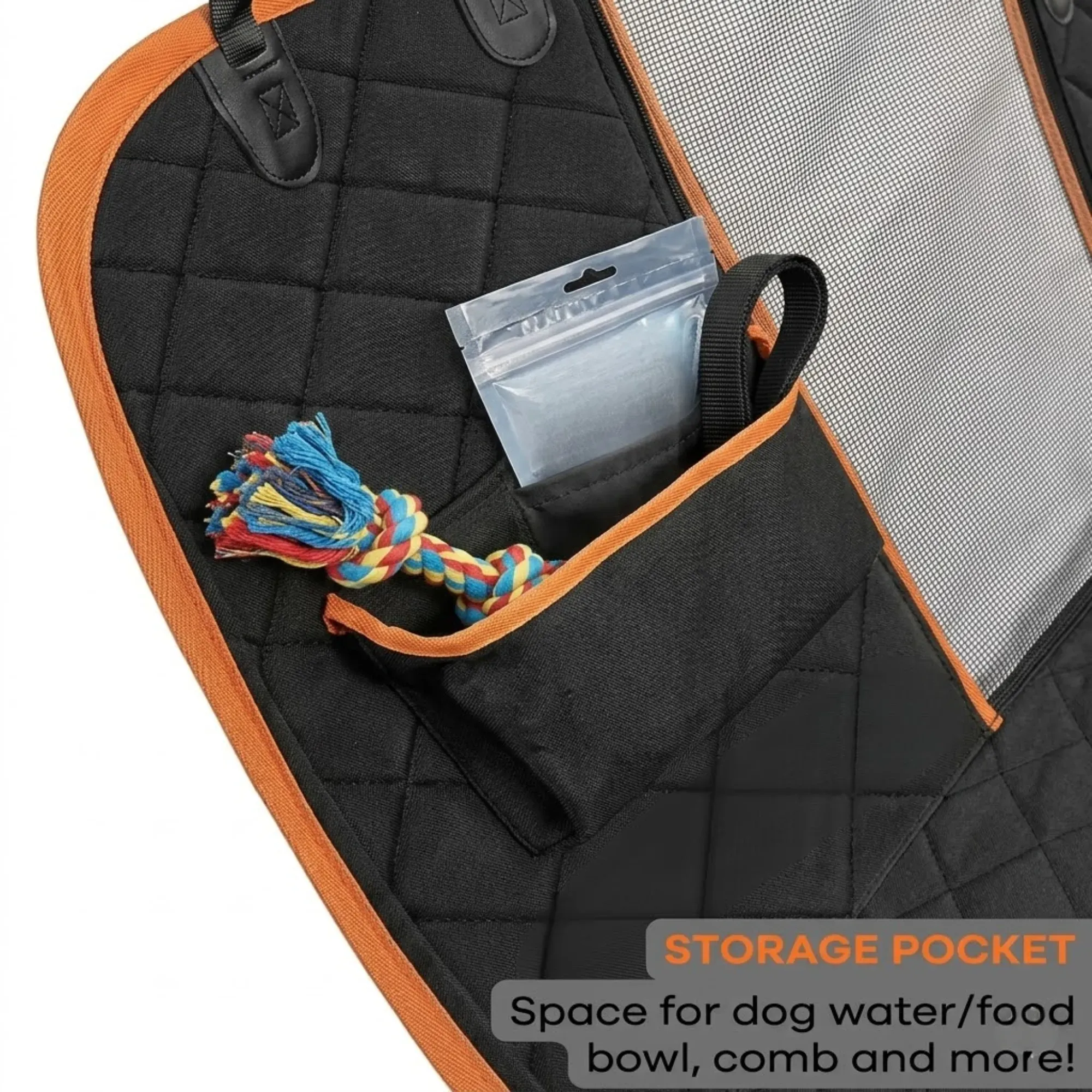 CARLA HOME Waterproof Dog Car Seat Cover Hammock - Black - Nylon - Dog Set Cover view 8