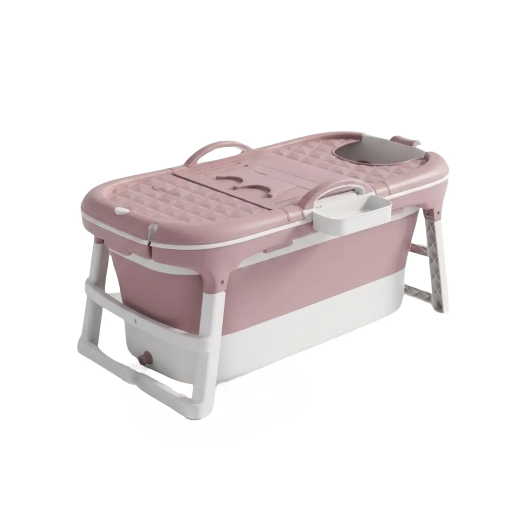 CARLA HOME Foldable Bathtub Adult - Collapsible Soaking Tub - Pink - Folding