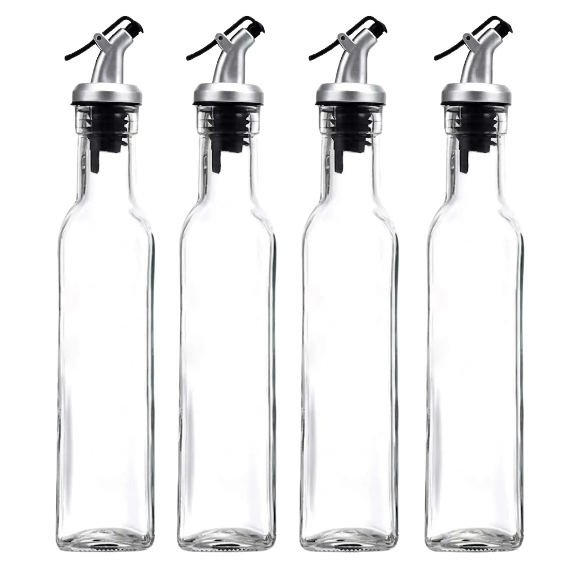 CARLA HOME 4 Pack Glass Oil Dispenser Bottle 500ml Transparent Kitchen view 10