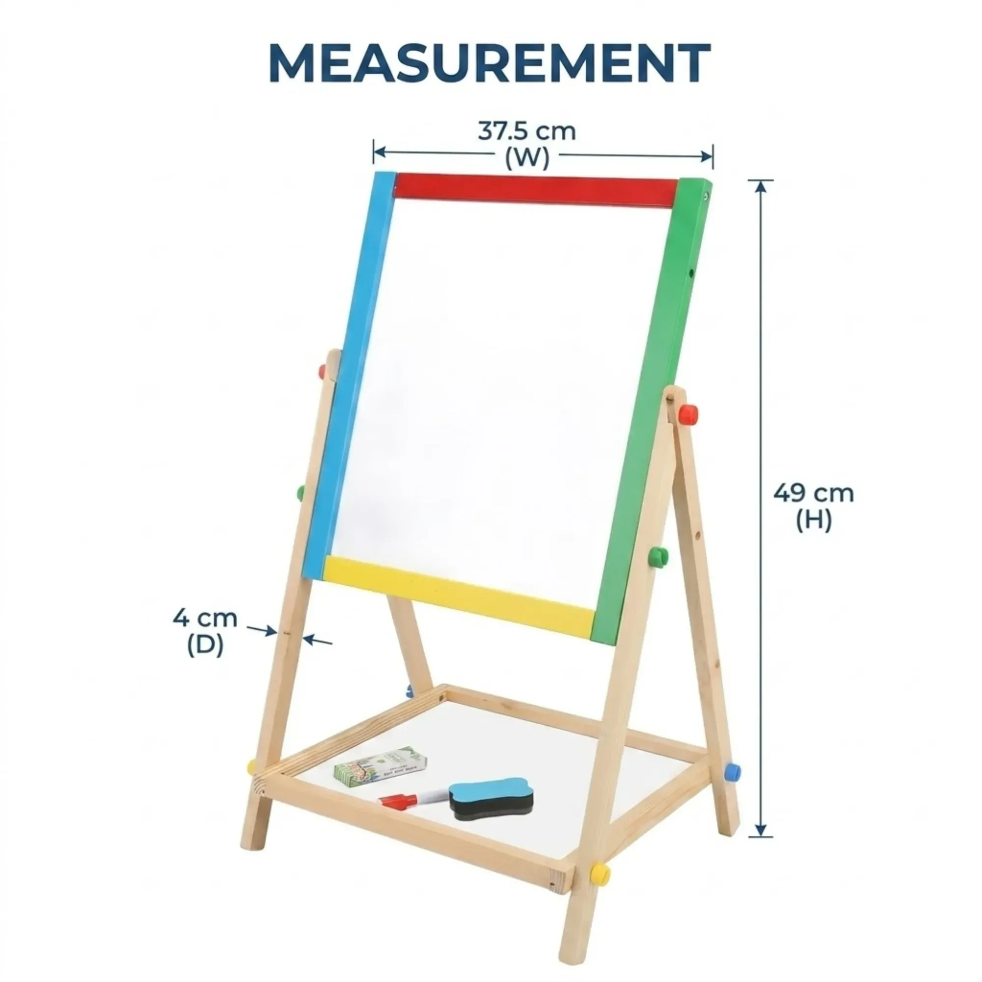 CARLA HOME 2-in-1 Kids Art Easel Chalkboard & Whiteboard view 4