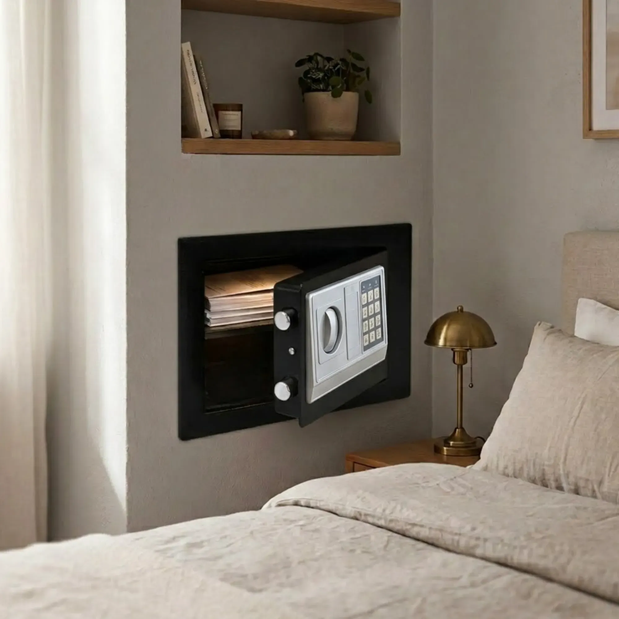 CARLA HOME Electronic Safe Box - Money Safe with Deposit Slot - Black - Cash view 6